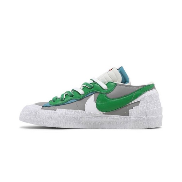 Nike x Sacai Blazer Low in Medium Grey/Classic Green - Picture 3 of 7